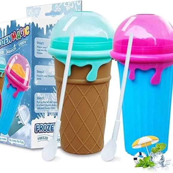 500ml Silicone Slushie Cup Quick Frozen Magic Slushy Cup for Milk Shake, Juice - Picture 4 of 9